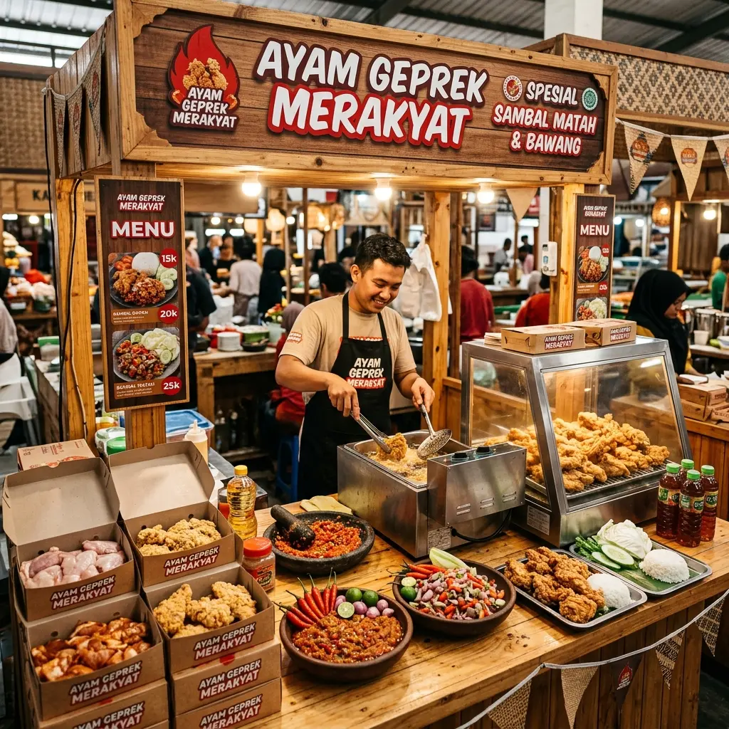 Cek Sini! Detail Paket Usaha Ayam Geprek Merakyat 2026